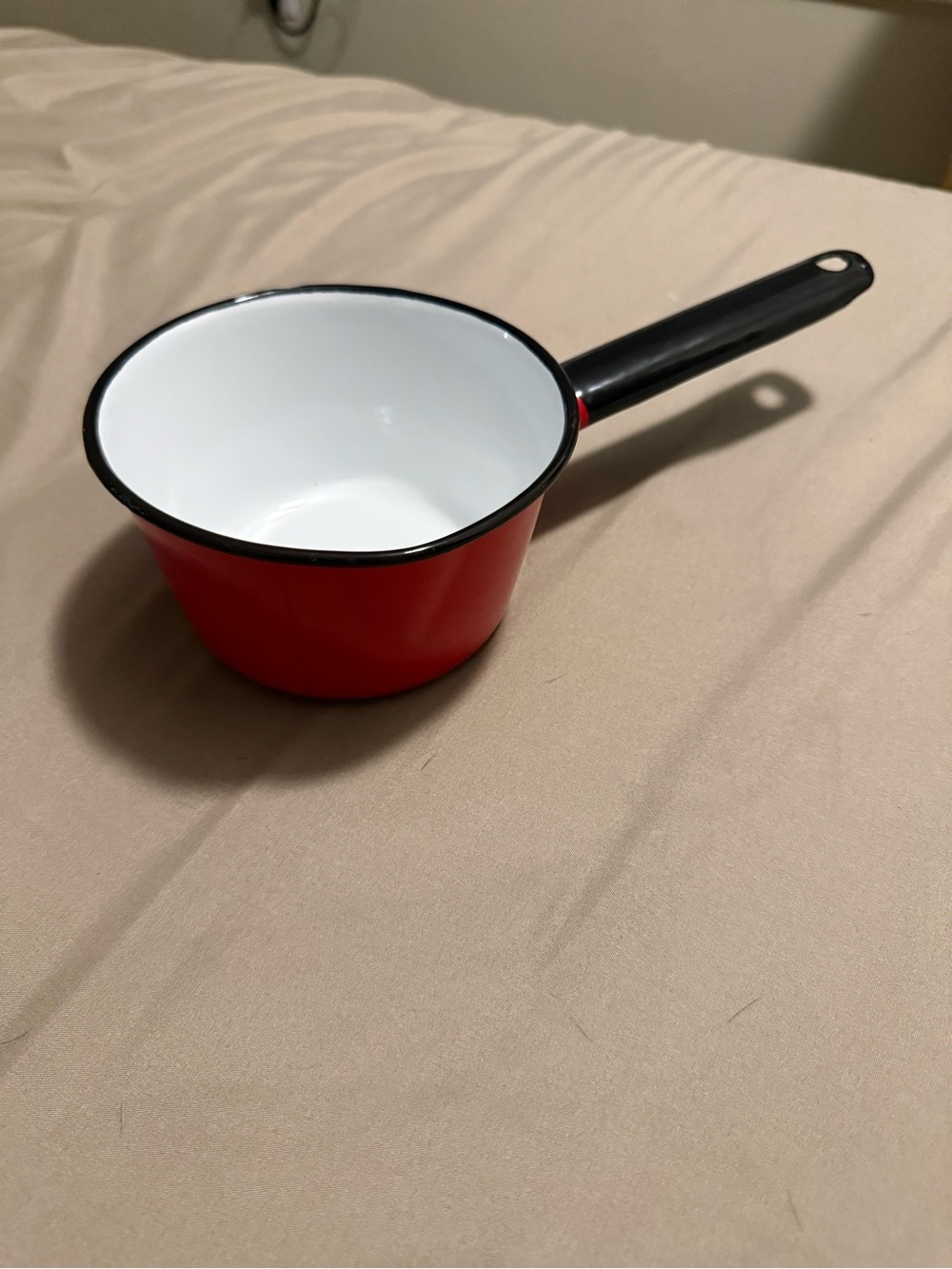 Vintage enamel saucepan